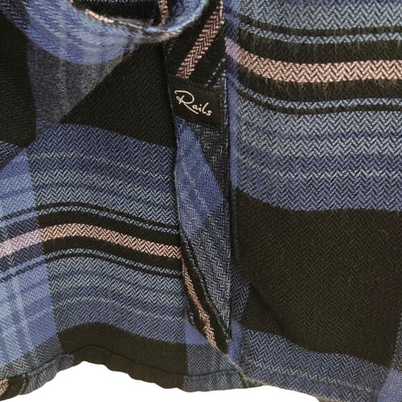 Rails Hunter Plaid Shirt Women's Size Large Midnight Blue Pink Soft Cozy Flannel - Picture 4 of 9
